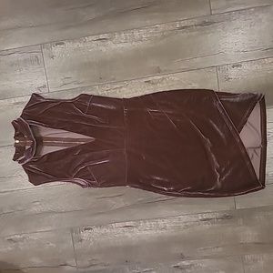 Cocktail dress, champagne pink velvet.